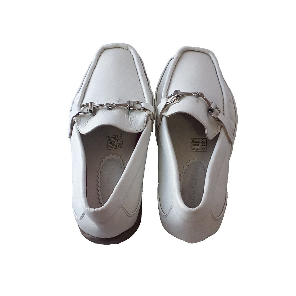 Goodfellas Boys White Driving Moc Loafers Dress Shoes Toddler Size 4 - Picture 4 of 16